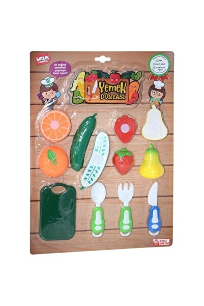 Birlik Oyuncak Urt007-krt-1/cd Kesilebilen Sebze Meyve Seti 12 Parça