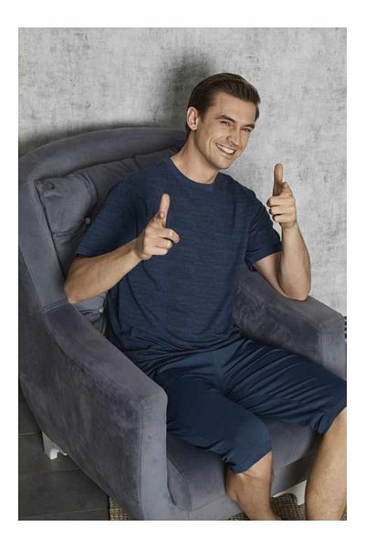 KLY Σετ ανδρικό Capri Blue O Neck