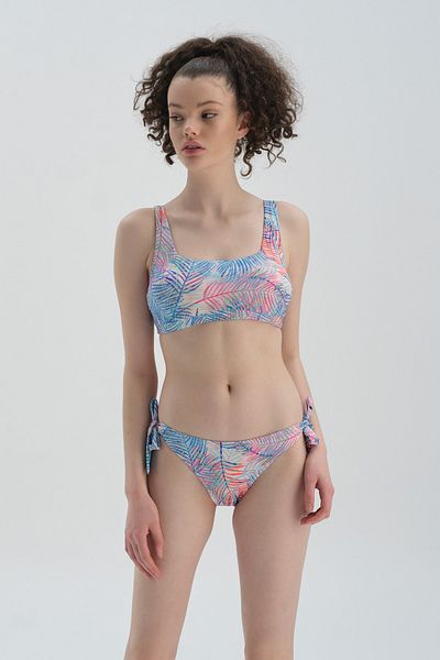 Dagi Rosa-blaues Bustier-Bikinioberteil