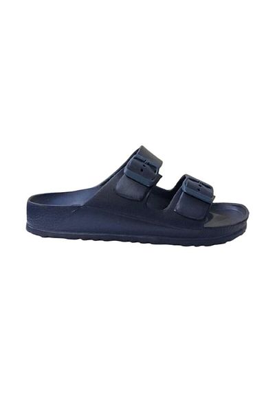 İmerShoes Παντόφλες Unisex Navy Blue - Διπλό λουράκι, αγκράφα, ρυθμιζόμενα ελαφριά σανδάλια 133