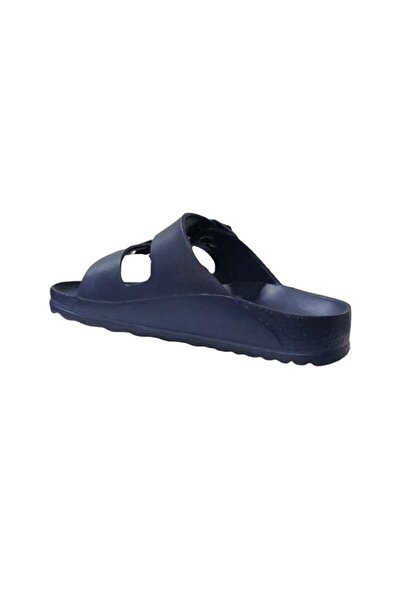 İmerShoes Navy Blue Unisex Slippers - Double Strap, Buckle, Adjustable Lightweight Sandals 133