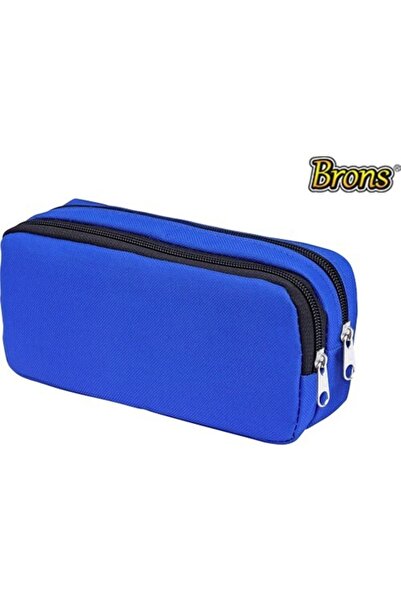 Brons Br-3101 Kalem Kutu 2 Bölmeli Mavi