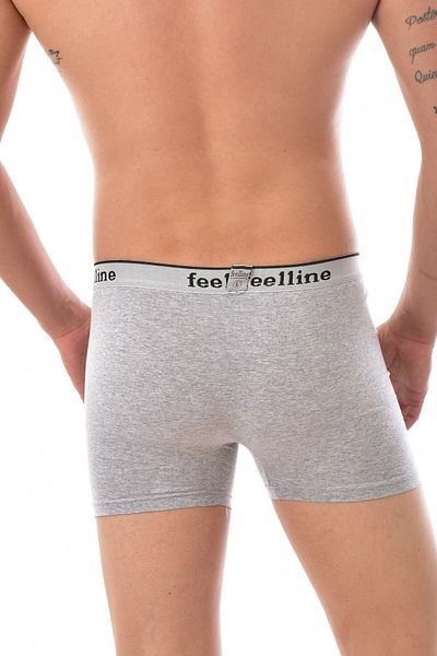 Feelline Ανδρικά γκρι 12 τεμάχια Felline Cotton Lycra Boxers