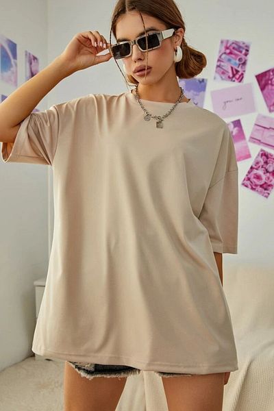 ALİKA Oversize Unisex Unprinted T-shirt
