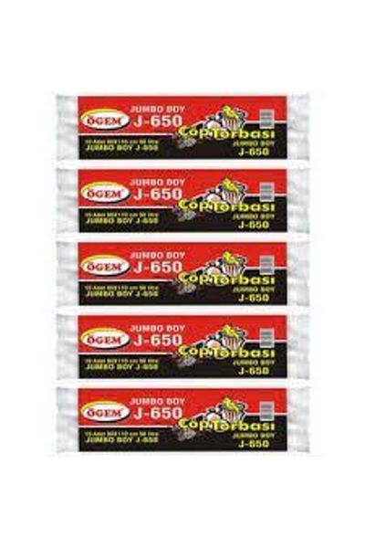 Ögem End.Garbage Bag Jumbo Size 80x110cm 10 Pieces 650gr Black X 10 Pack
