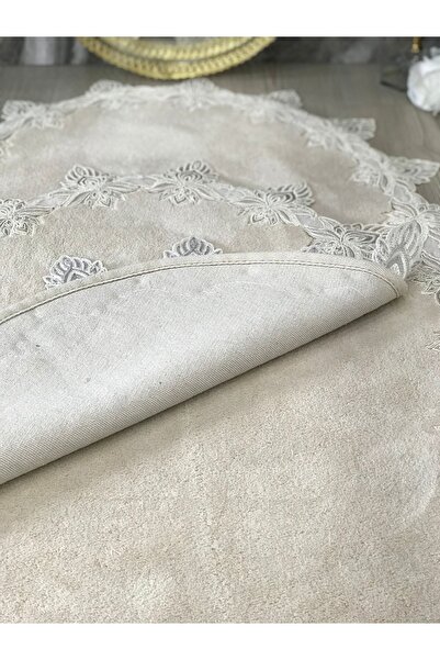 Kumru Çeyiz 2'li Güpürlü %100 Pamuk Halı Taban Banyo Paspası