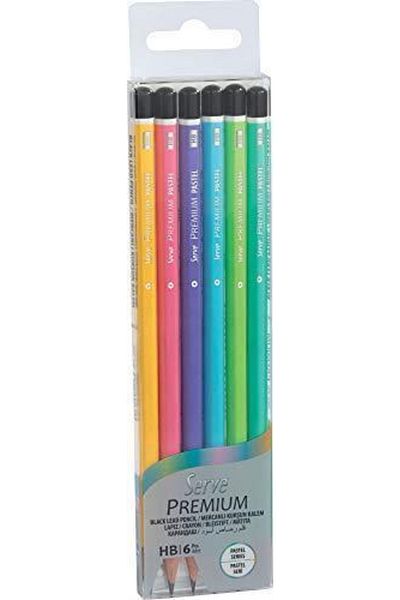 Serve العلامة التجارية: Premium Kursun Pencil Pastel 6li Pet الفئة: أقلام الرصاص