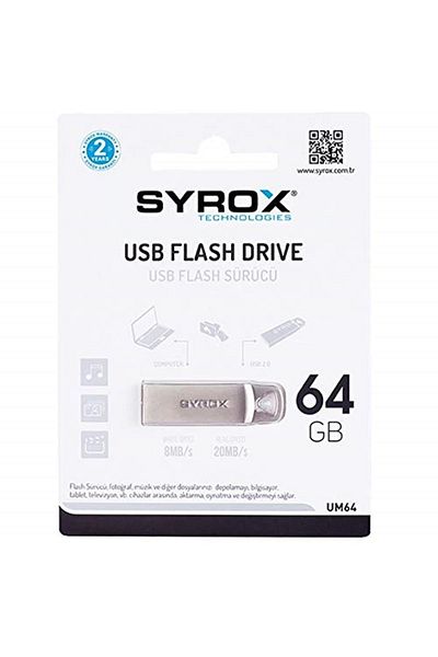 Syrox Syrox 64Gb Metal 2 USB Flash Memory - Um64