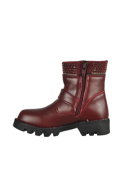 Flubber Burgundy Girl's Boots
