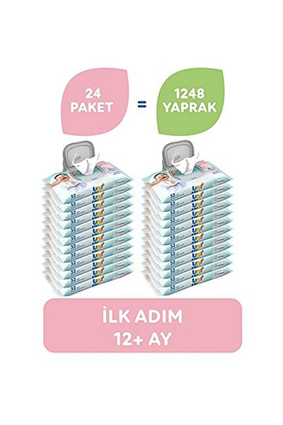 Uni Baby Brand: First Step Wet Wipes 24 Packs 1248 Sheets, White Category: Baby Wet Wipes