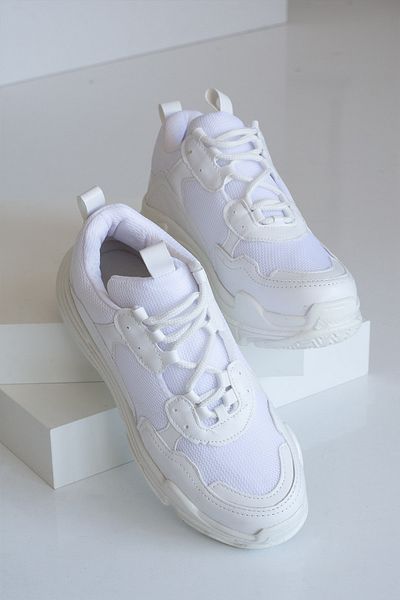 İnan Ayakkabı WOMEN'S WHITE SKIN&FILE SNEAKER SPORTS SHOES Y5623