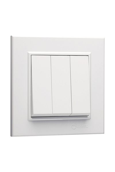MAKEL Karea White 3-way Switch + single Frame