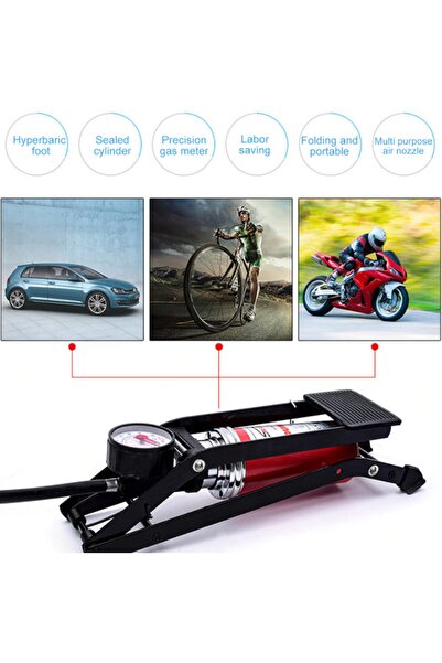 Space Mastercar Practika Basınç Göstergeli Ayak Pompası