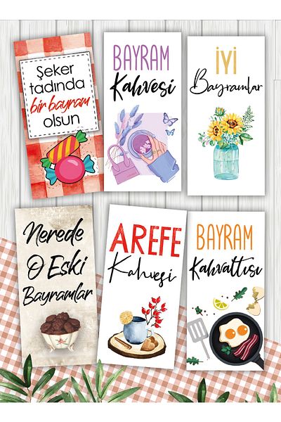 Pankart Evi Bayram Motto 6-Piece Presentation Cards