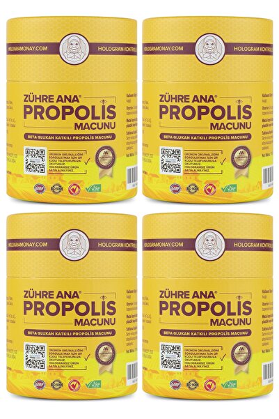 Zühre Ana 4 Adet Propolis Macunu - Beta Glukan Ve Ginseng Katkılı Orjinal Hol...