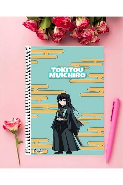 animeandyourworld دفتر توكيتو مويتشيرو قطعة واحدة بتصميم خاص مقاس A4 مقاس 21*29 سم دفتر سلكي مخطط كبير الحجم