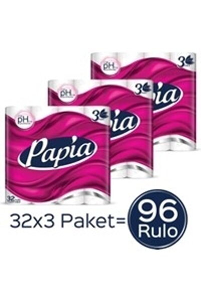 Papia Tuvalet Kağıdı 3x32'lı 96 Adet