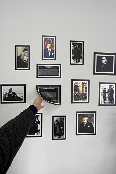 statik kağıt Statikl Tutunma Özellikli 12 'li Atatürk Poster Set 20 - 30