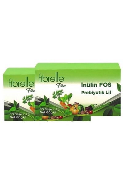 Fibrelle ألياف بريبيوتيك من إينولين فوس - 2 كيس، 30 علبة، 2 قطعة