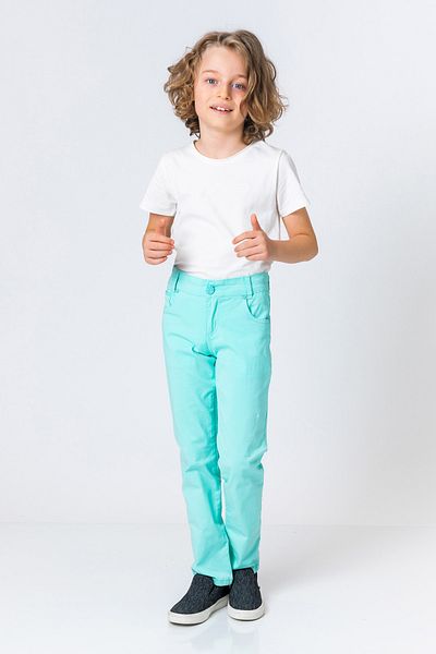 incity Boy's Slim Leg Mint Green Trousers