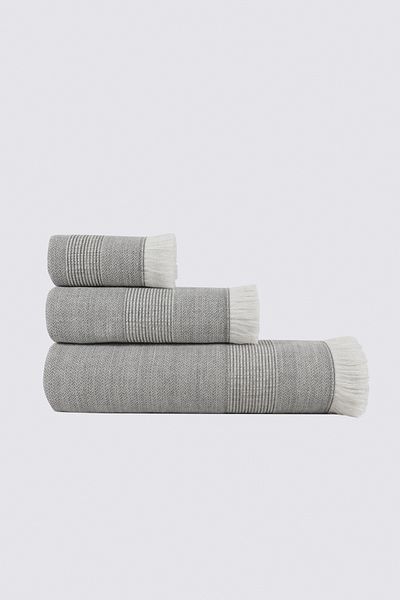 Ecocotton Σετ πετσετών λινό από οργανικό βαμβάκι 3 τεμαχίων μάρκας Hasna