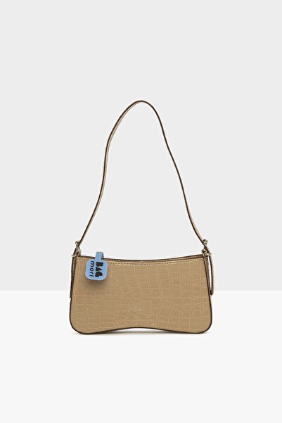 Bagmori Γυναικείο καλούπι Mink Hand-Hold Crocodile Baguette M 000006844