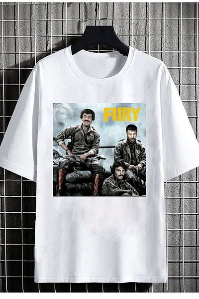 DEEPSENCE Unisex Oversize T-shirt Müslüm Fury Front Print White