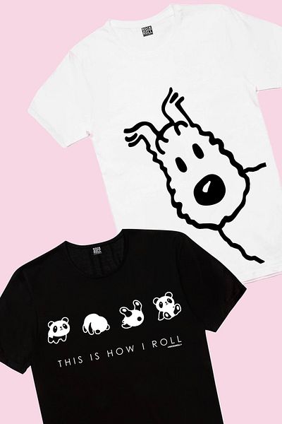 ROCKANDROLL Tricou pentru fete Snowy Panda Tumble Eco Pack de 2