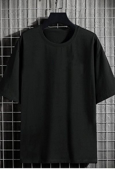 DEEPSENCE Unisex Oversize T-shirt Dragon Back Print Black