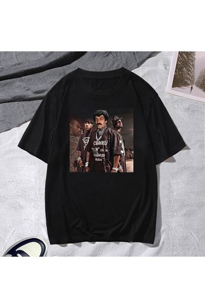DEEPSENCE Men's Oversize T-shirt Muslim Print Black