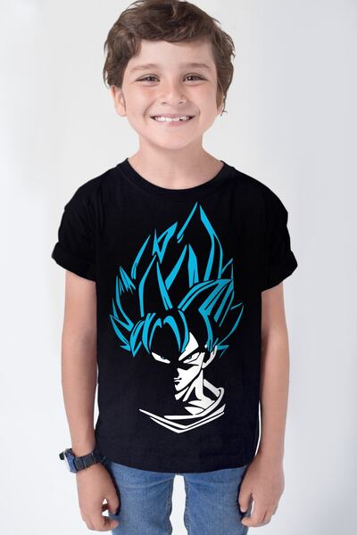 ROCKANDROLL Tricou erou cu păr albastru, Hardcore Naruto pentru băieți, pachet ecologic de 2