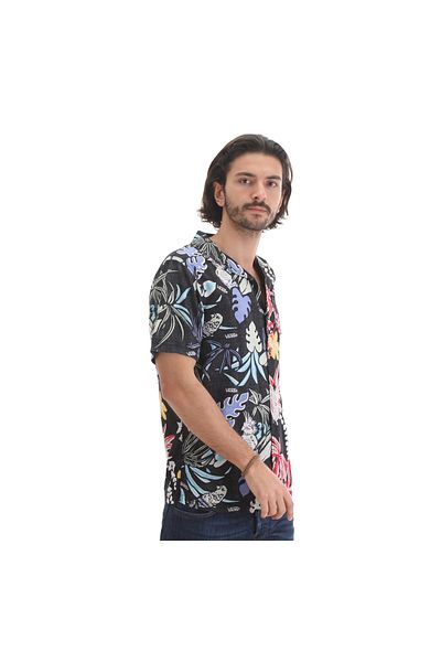 Vans 0a5kmeblk1-r Anaheim Print Mashup Woven Ανδρικό πουκάμισο μαύρο