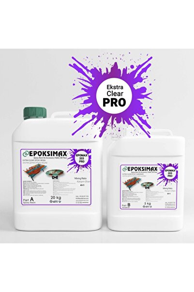 Epoksimax Masa Ve Sehpa Için Epoksi Reçine 203 Pro 25 Kg
