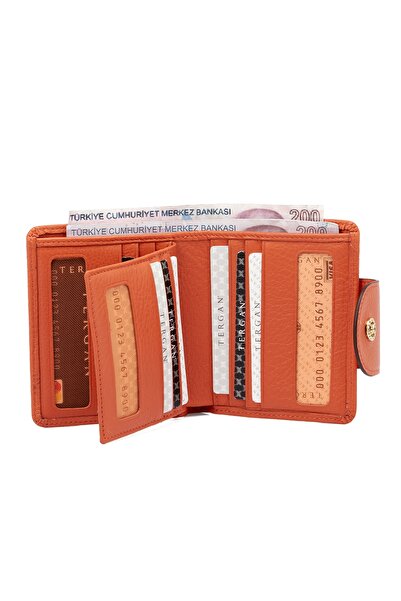 Tergan Orange Leather Women's Wallet - 05674h67