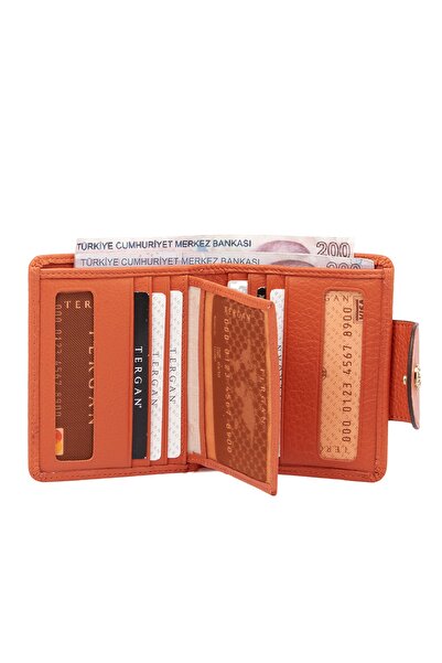 Tergan Orange Leather Women's Wallet - 05674h67