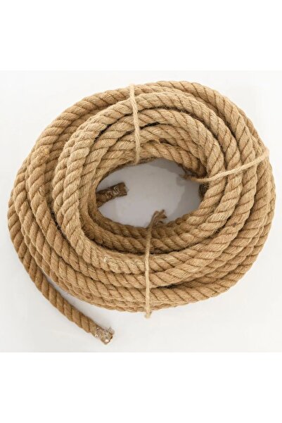 ACY STORE Jüt Halat 14 Mm 5 Metre 1. Kalite Hasır Kendir Jüt Halat Iplik