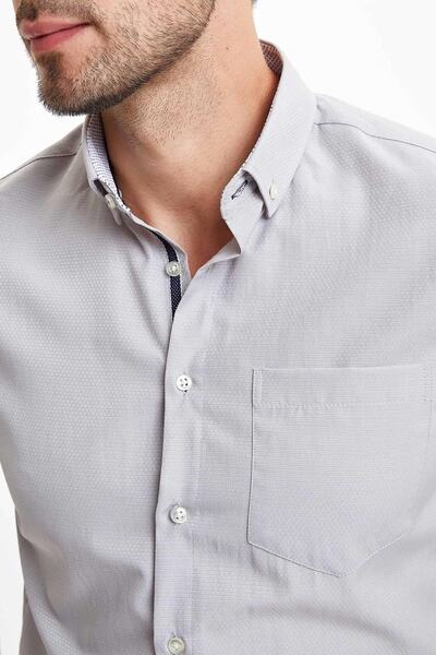 DeFacto Πουκάμισο με κοντό μανίκι με σχέδιο Slim Fit