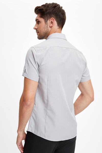 DeFacto Πουκάμισο με κοντό μανίκι με σχέδιο Slim Fit