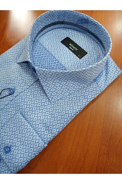 ADVANTE Мъжка риза с дълъг ръкав и шарка Güncüoğlu Slim Fit