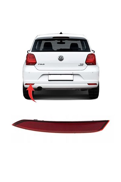 OEM Volkswagen Polo Left Rear Compatible Bumper Reflector 2014-2018