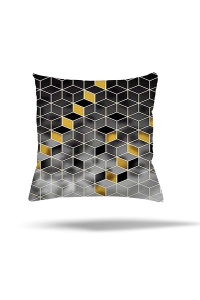 linazaitun Husă de pernă cu fermoar ascuns cu model geometric de frunze de marmură Husă de pernă pentru scaun Husă de pernă