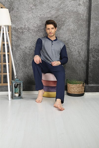 ŞİPKA Σετ ανδρικών πιτζάμες 100% βαμβακερό μονό ζακάρ 1080
