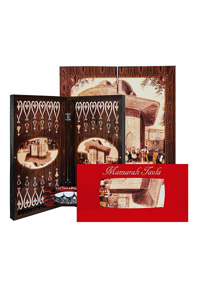 ESER Polyester Backgammon - Large Size Women's Gift with Scenic, Love and Friendship Fun Joke