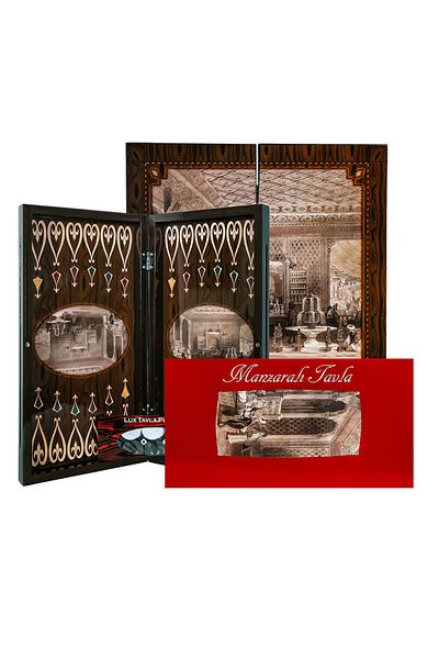 ESER Polyester Backgammon - Large Size Women's Gift with Scenic, Love and Friendship Fun Joke