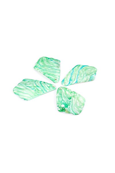 yfhobi 1 Adet- 65 Mm Doğal Sedef Taş Takı Aparatı, Su Yeşili Renk, Doğal Taş ...