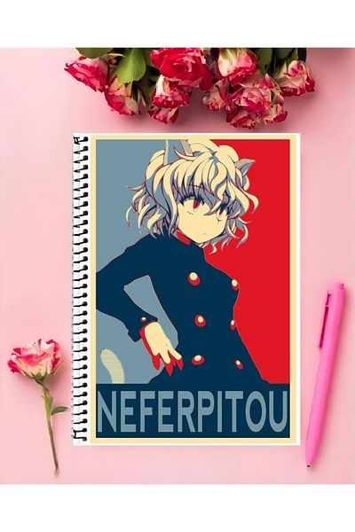 animeandyourworld Neferpitou Notebook 1 Piece Special Design A4 Size 21*29 Cm Wired Striped Large Size Notebook