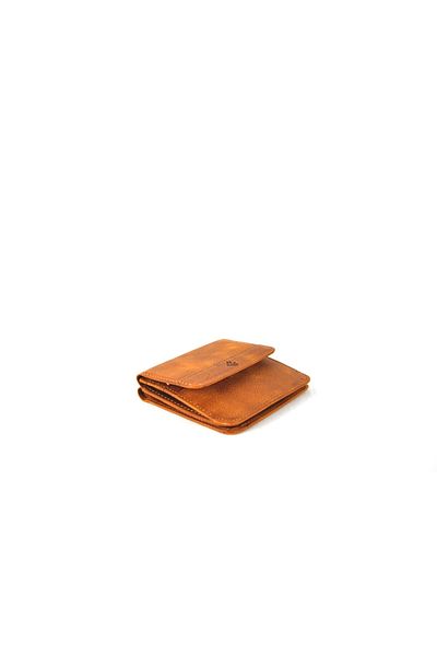 Eminsa Men's Camel Crazy Leather Small Wallet