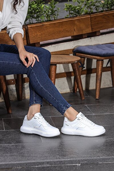 Jump 26821 Kadın Beyaz Gri Sneaker Anatomik Günlük Spor Ayakkabı 36/40 -1