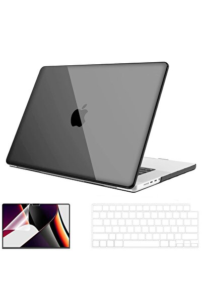 NovStrap Macbook Pro 2021 M1 16.2 Inc A2485 Uyumlu Parlak Alt Üst Kılıf + Kla...