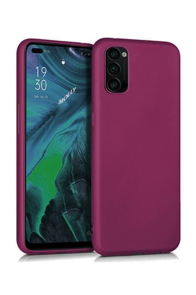 Molly Oppo Reno 4 Uyumlu Mürdüm Mat Silikon Kılıf